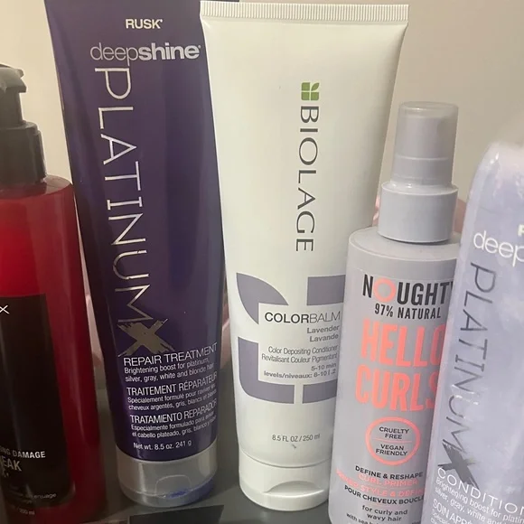 18 pieces Hair Care Set - Blonde + Travel Mini Straightener + body tan - Picture 2 of 7